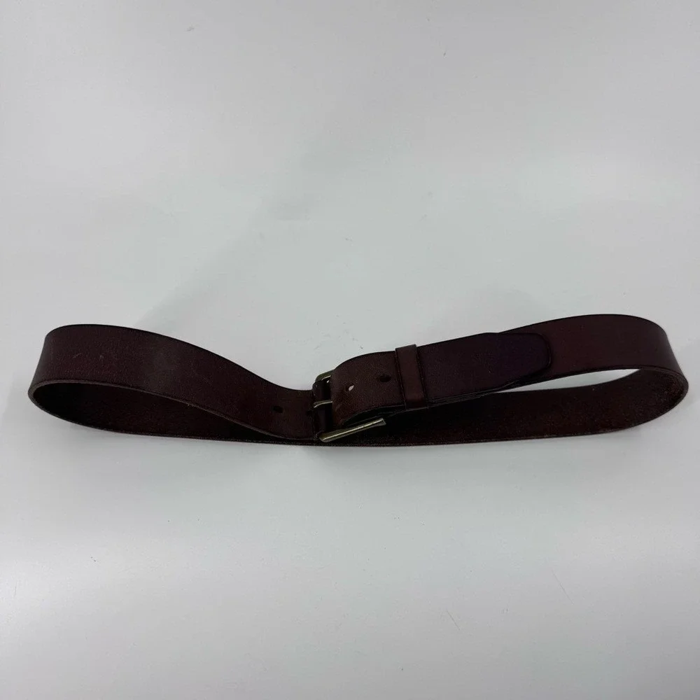 Timberland Genuine Leather‎ Belt with gold Buckle - Brown Size 36